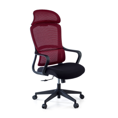 silla de oficina rojo nebula malla brazos fijos soporte lumbar reposacabezas 1