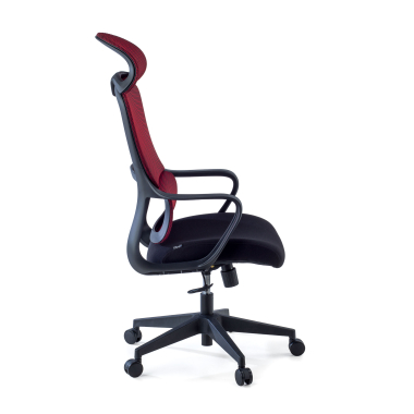 silla de oficina rojo nebula malla brazos fijos soporte lumbar reposacabezas 4