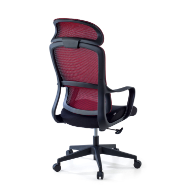 silla de oficina rojo nebula malla brazos fijos soporte lumbar reposacabezas 8