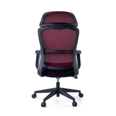 silla de oficina rojo nebula malla brazos fijos soporte lumbar reposacabezas 6