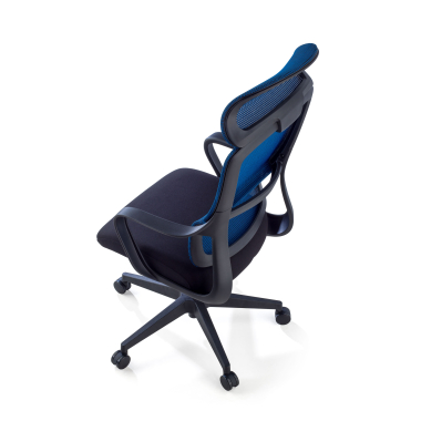 silla de oficina azul nebula malla brazos fijos soporte lumbar reposacabezas 9