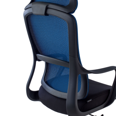 silla de oficina azul nebula malla brazos fijos soporte lumbar reposacabezas 5