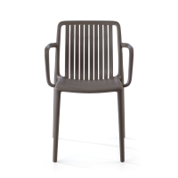 Silla de hostelería apilable para exterior Omnia con brazos