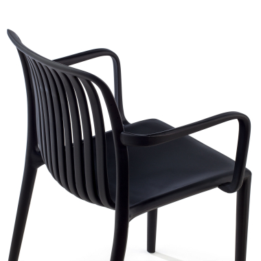 silla confidente negro omnia plastico brazos fijos 5