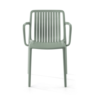 silla confidente verde omnia plastico brazos fijos 2