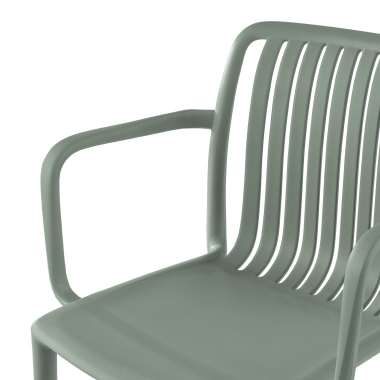 silla confidente verde omnia plastico brazos fijos 8