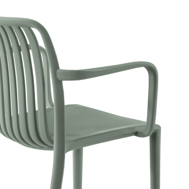 silla confidente verde omnia plastico brazos fijos 6