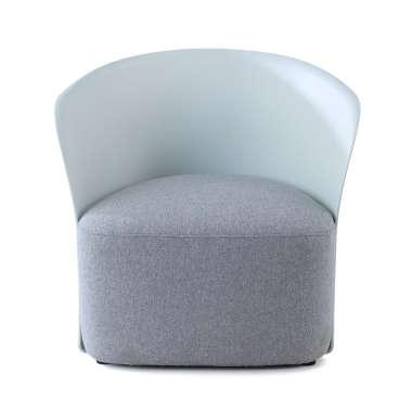 silla sala de espera blanco duomo tela brazos fijos 3