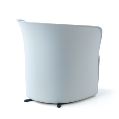 silla sala de espera blanco duomo tela brazos fijos 9