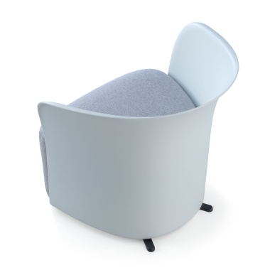 silla sala de espera blanco duomo tela brazos fijos 6