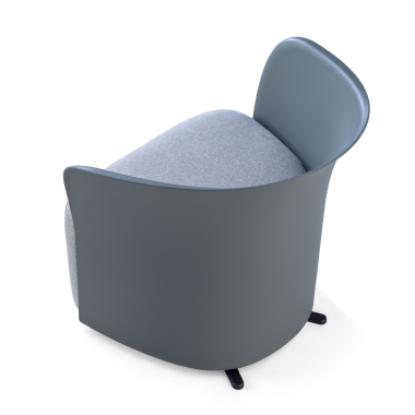silla sala de espera gris duomo tela brazos fijos 7