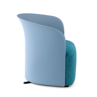 silla sala de espera azul duomo tela brazos fijos 4