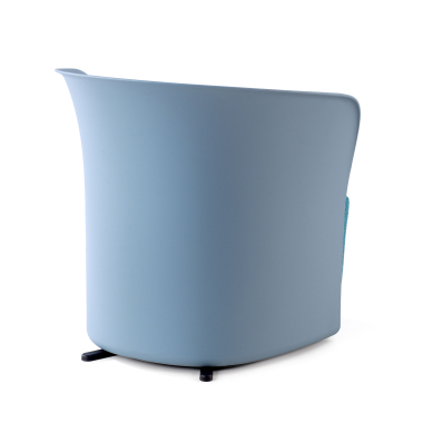 silla sala de espera azul duomo tela brazos fijos 8