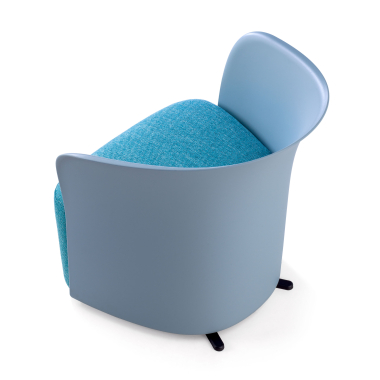 silla sala de espera azul duomo tela brazos fijos 5