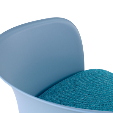 silla sala de espera azul duomo tela brazos fijos 6