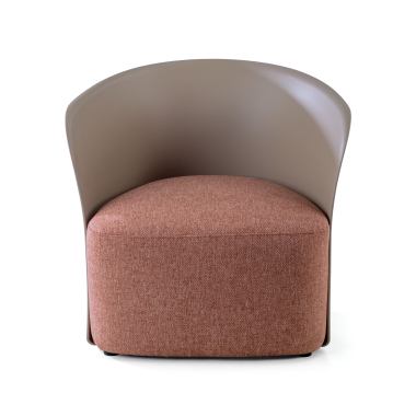 silla sala de espera marron duomo tela brazos fijos 3