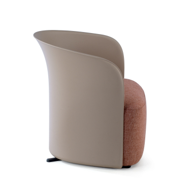 silla sala de espera marron duomo tela brazos fijos 4