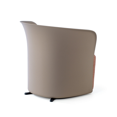 silla sala de espera marron duomo tela brazos fijos 8