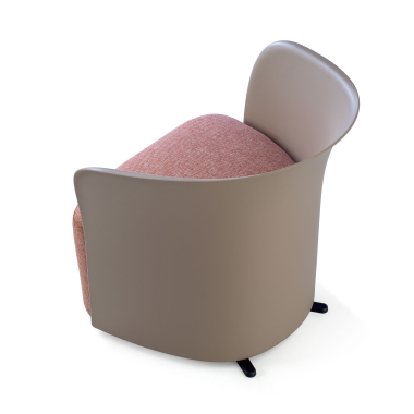 silla sala de espera marron duomo tela brazos fijos 5