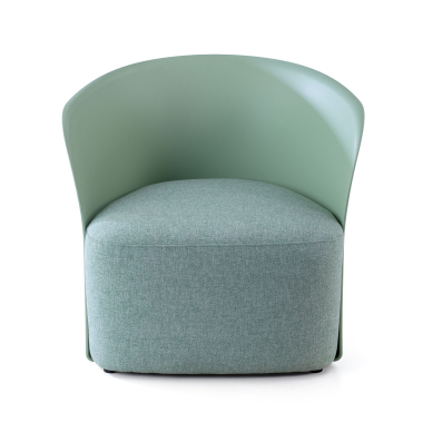 silla sala de espera verde duomo tela brazos fijos 3