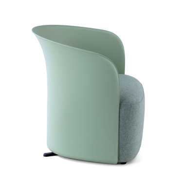 silla sala de espera verde duomo tela brazos fijos 4