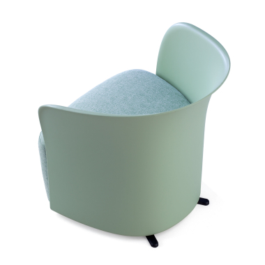 silla sala de espera verde duomo tela brazos fijos 6