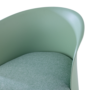 silla sala de espera verde duomo tela brazos fijos 5