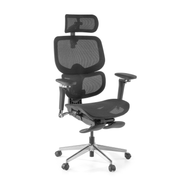silla ergonomica negro erghos x2 malla brazos regulables 5d doble soporte lumbar reposacabezas reposapies extensible 10