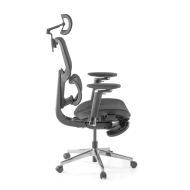 silla ergonomica negro erghos x2 malla brazos regulables 5d doble soporte lumbar reposacabezas reposapies extensible 11