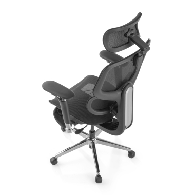 silla ergonomica negro erghos x2 malla brazos regulables 5d doble soporte lumbar reposacabezas reposapies extensible 13