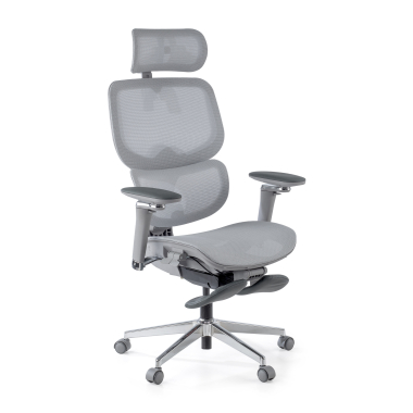 silla ergonomica gris erghos x2 malla brazos regulables 5d doble soporte lumbar reposacabezas reposapies extensible 12