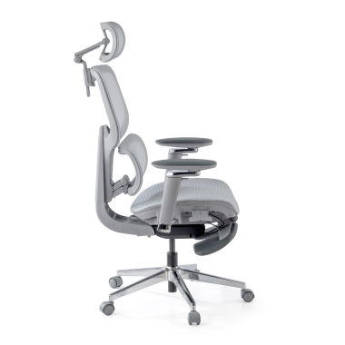 silla ergonomica gris erghos x2 malla brazos regulables 5d doble soporte lumbar reposacabezas reposapies extensible 9