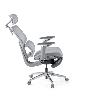 silla ergonomica gris erghos x2 malla brazos regulables 5d doble soporte lumbar reposacabezas reposapies extensible 10