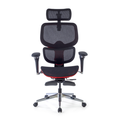silla ergonomica rojo erghos x2 malla brazos regulables 5d doble soporte lumbar reposacabezas reposapies extensible 9