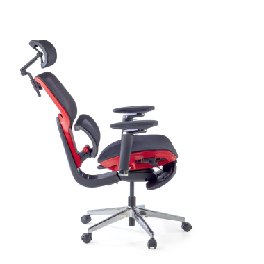 silla ergonomica rojo erghos x2 malla brazos regulables 5d doble soporte lumbar reposacabezas reposapies extensible 7