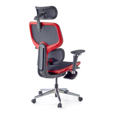 silla ergonomica rojo erghos x2 malla brazos regulables 5d doble soporte lumbar reposacabezas reposapies extensible 11