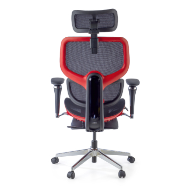 silla ergonomica rojo erghos x2 malla brazos regulables 5d doble soporte lumbar reposacabezas reposapies extensible 8
