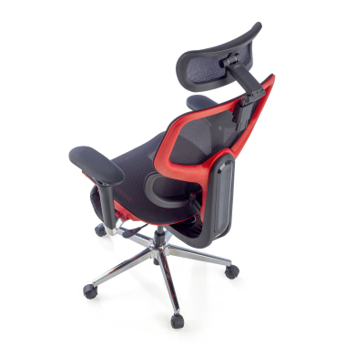 silla ergonomica rojo erghos x2 malla brazos regulables 5d doble soporte lumbar reposacabezas reposapies extensible 13