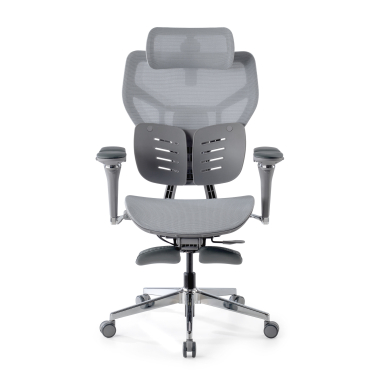 silla ergonomica gris erghos x3 malla brazos regulables 5d doble soporte lumbar reposacabezas 7