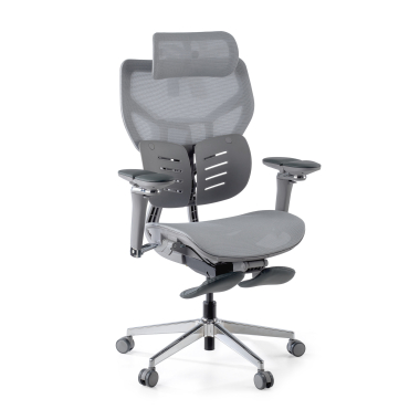 silla ergonomica gris erghos x3 malla brazos regulables 5d doble soporte lumbar reposacabezas 8