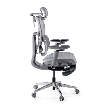 silla ergonomica gris erghos x3 malla brazos regulables 5d doble soporte lumbar reposacabezas 11