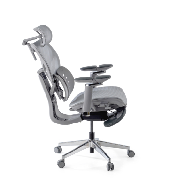 silla ergonomica gris erghos x3 malla brazos regulables 5d doble soporte lumbar reposacabezas 12