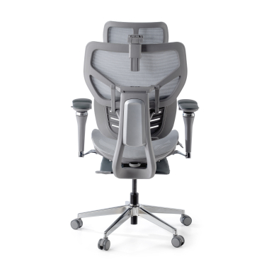 silla ergonomica gris erghos x3 malla brazos regulables 5d doble soporte lumbar reposacabezas 9