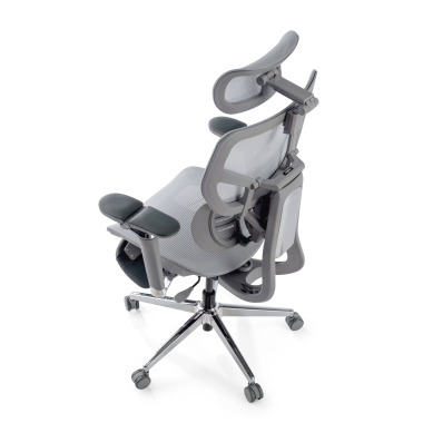 silla ergonomica gris erghos x3 malla brazos regulables 5d doble soporte lumbar reposacabezas 14