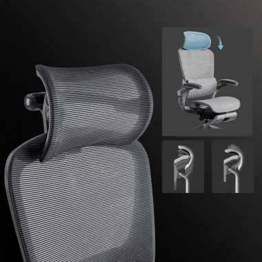 silla ergonomica negro erghos x1 malla brazos regulables 3d doble soporte lumbar reposacabezas 6