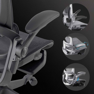 silla ergonomica negro erghos x1 malla brazos regulables 3d doble soporte lumbar reposacabezas 5