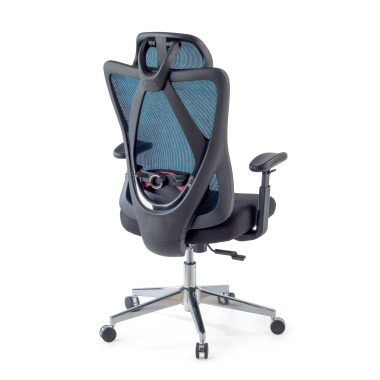 silla ergonomica azul matrix malla brazos moviles soporte lumbar reposacabezas 8