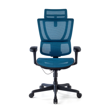 silla ergonomica azul silla oficina malla brazos regulables 3d soporte lumbar reposacabezas 4