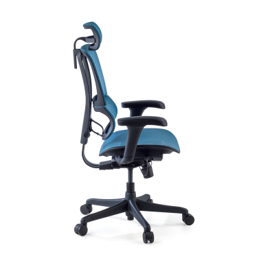 silla ergonomica azul silla oficina malla brazos regulables 3d soporte lumbar reposacabezas 5