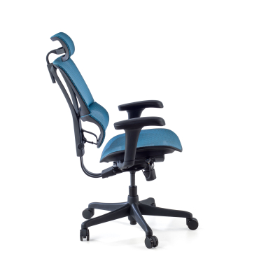 silla ergonomica azul silla oficina malla brazos regulables 3d soporte lumbar reposacabezas 6